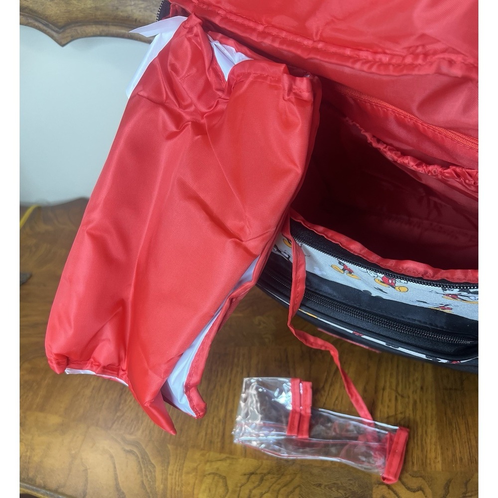 MICKEY MOUSE Diaper Bag 15-in Backpack Changing Pad Clear Pack Multi-Pocket NEW - Picture 12 of 16